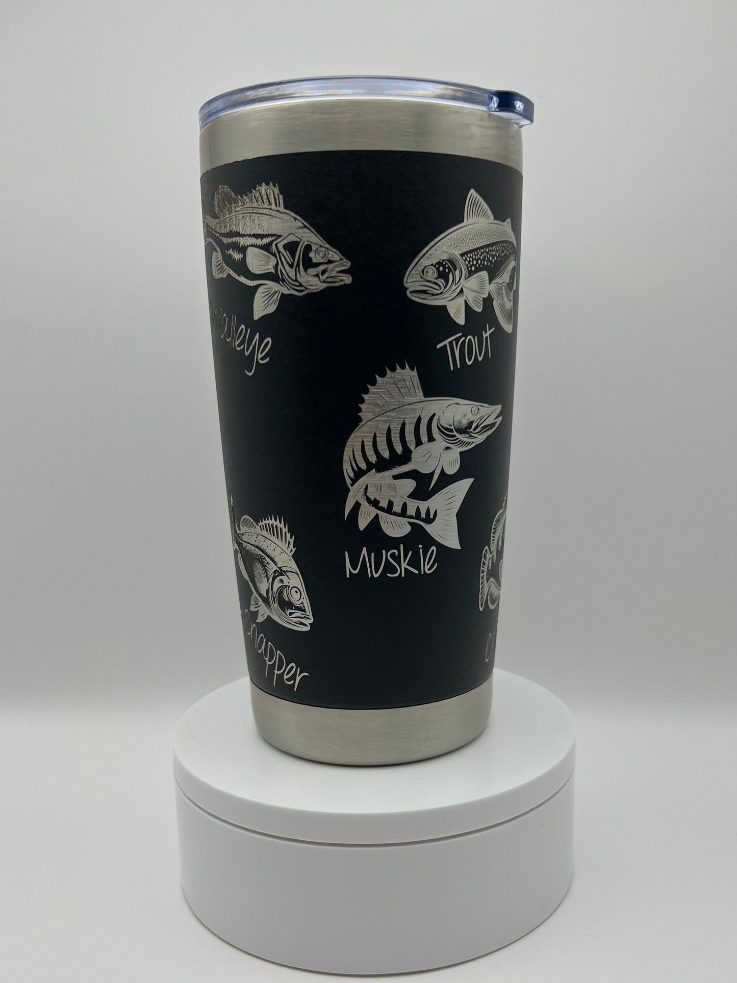 Fish Tumbler Wrap Laser File SVG - 20oz