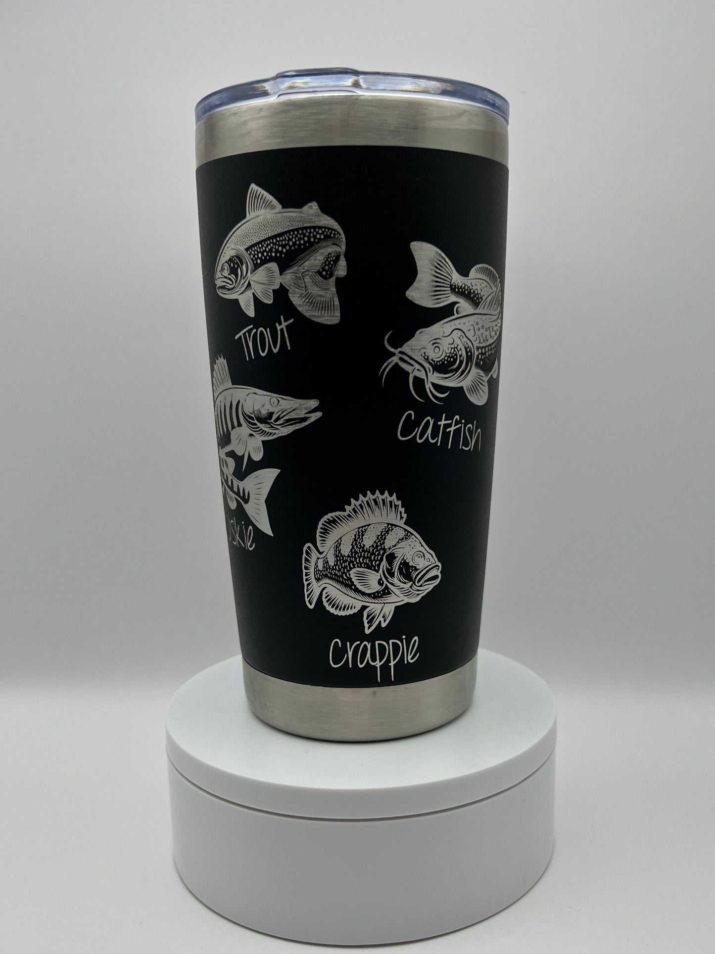 Fish Tumbler Wrap Laser File SVG - 20oz