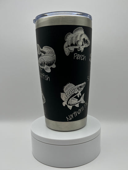 Fish Tumbler Wrap Laser File SVG - 20oz