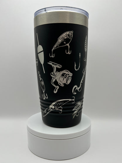 Fishing Lure Tumbler Wrap Laser File SVG - 20oz