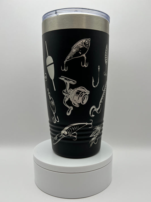 Fishing Lure Tumbler Wrap Laser File SVG - 20oz