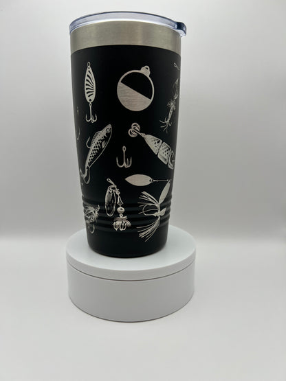 Fishing Lure Tumbler Wrap Laser File SVG - 20oz