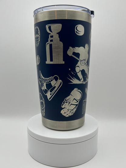 Hockey Tumbler Wrap Laser File SVG - 20oz
