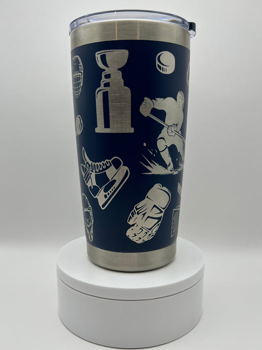 Hockey Tumbler Wrap Laser File SVG - 20oz
