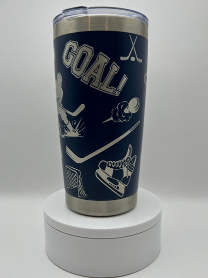 Hockey Tumbler Wrap Laser File SVG - 20oz