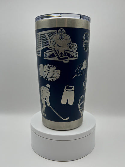 Hockey Tumbler Wrap Laser File SVG - 20oz