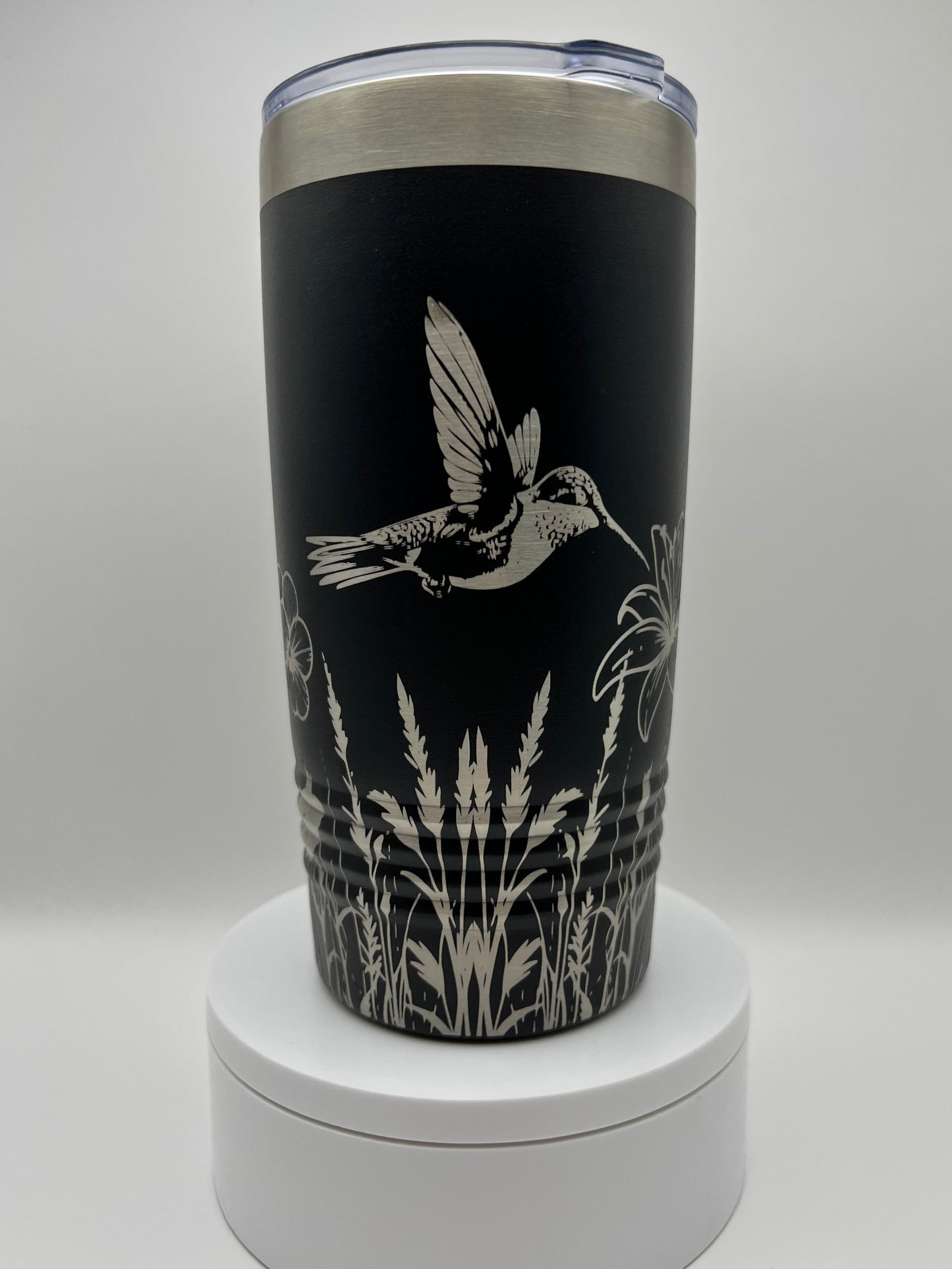 Wildflower Hummingbird Tumbler Wrap Laser File SVG - 20oz