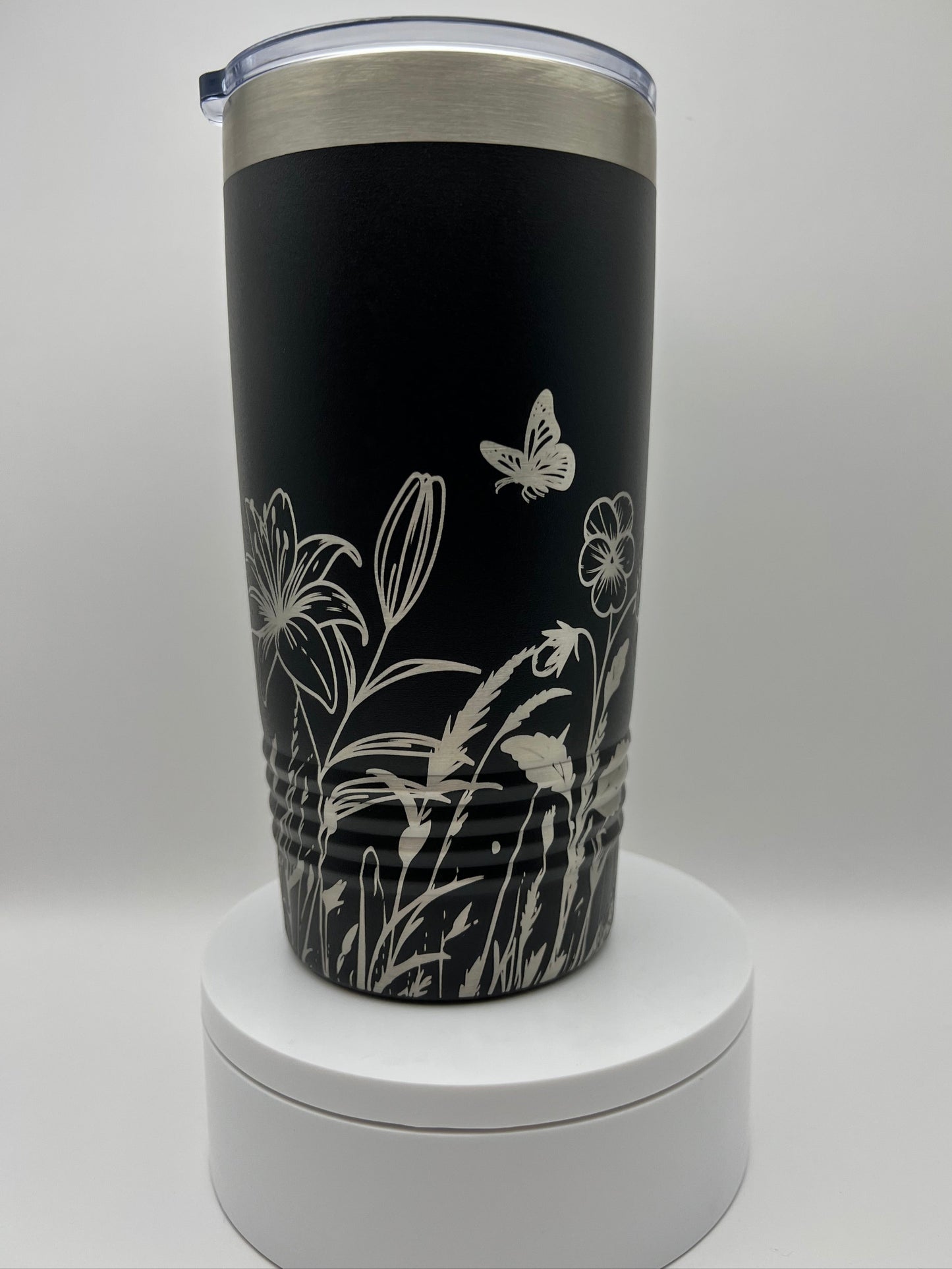 Wildflower Hummingbird Tumbler Wrap Laser File SVG - 20oz